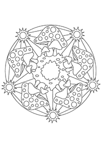 mandala flowers coloring pages - page 6