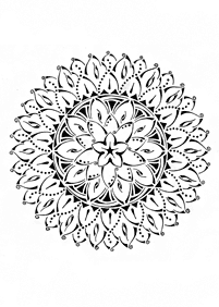 mandala flowers coloring pages - page 61