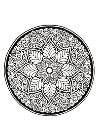 mandala flowers coloring pages - page 68