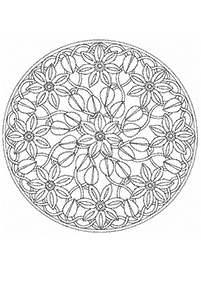 mandala flowers coloring pages - page 7