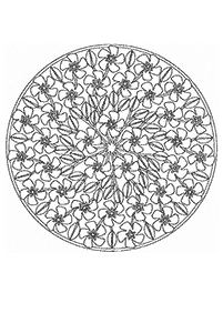 mandala flowers coloring pages - page 9