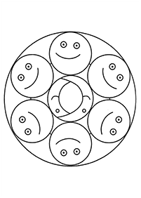 Simple Mandala coloring page - page 1