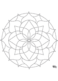 Simple Mandala coloring page - page 12