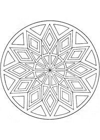 Simple Mandala coloring page - page 121