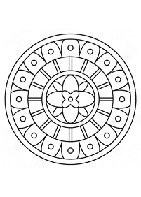 Simple Mandala coloring page - page 122