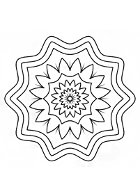 Simple Mandala coloring page - page 123