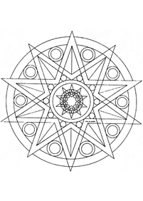 Simple Mandala coloring page - page 128