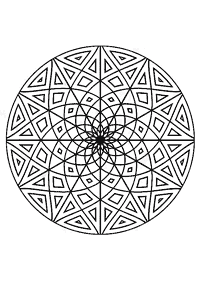 Simple Mandala coloring page - page 132