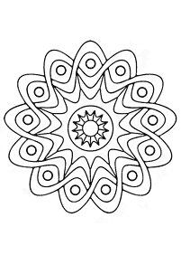Simple Mandala coloring page - page 15