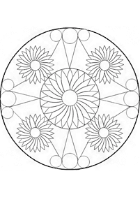 Simple Mandala coloring page - page 24