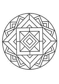 Simple Mandala coloring page - page 25