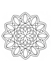 Simple Mandala coloring page - page 27