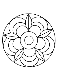 Simple Mandala coloring page - page 3