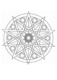 Simple Mandala coloring page - page 34