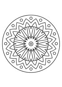 Simple Mandala coloring page - page 38