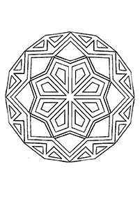 Simple Mandala coloring page - page 4