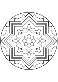 Simple Mandala coloring page - page 40