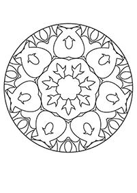 Simple Mandala coloring page - page 44