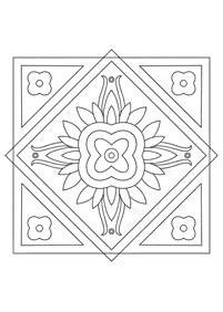 Simple Mandala coloring page - page 70