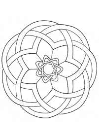 Simple Mandala coloring page - page 75