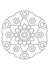 Simple Mandala coloring page - page 80