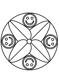 Simple Mandala coloring page - page 96