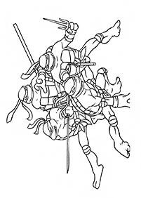 ninja turtles coloring pages - page 30