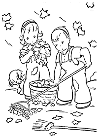 autumn coloring pages - page 4
