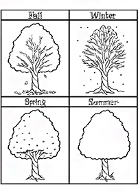 seasons coloring pages - page 1
