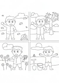 seasons coloring pages - page 3