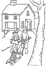 winter coloring pages - page 44