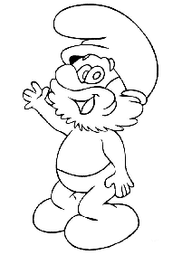 smurfs coloring pages - page 18