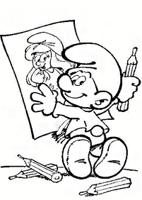 smurfs coloring pages - Page 24