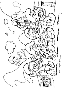 smurfs coloring pages - page 30