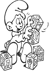 smurfs coloring pages - page 34