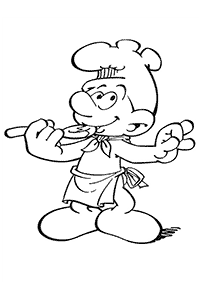 smurfs coloring pages - page 35