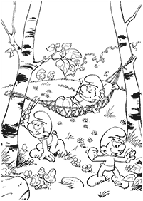 smurfs coloring pages - page 39