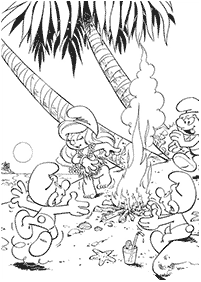 smurfs coloring pages - page 41
