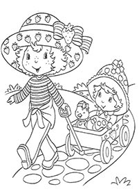 strawberry shortcake coloring pages - page 1