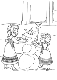 アナと雪の女王 印刷できる塗り絵