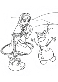 アナと雪の女王 印刷できる塗り絵