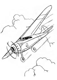 飛行機の塗り絵 - 16ページ目