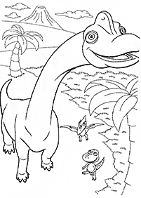 Kolorowanki z dinozaurami – strona 74