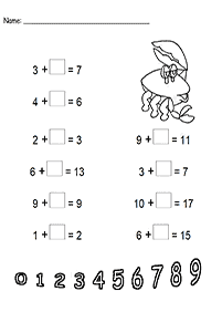 Matemática para crianças - ficha de exercícios 35
