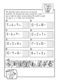 Matemática para crianças - ficha de exercícios 44