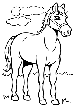 desenhos para colorir de cavalos