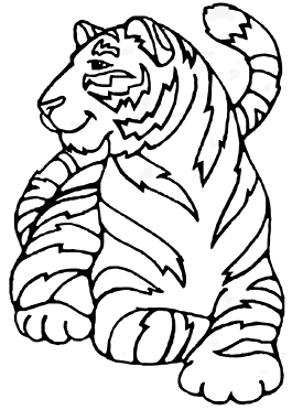 desenhos para colorir de tigres