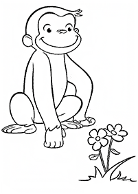 Desenhos de macacos para colorir – Página de colorir 16