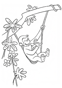 Desenhos de macacos para colorir – Página de colorir 28