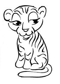 Desenhos de tigres para colorir – Página de colorir 19